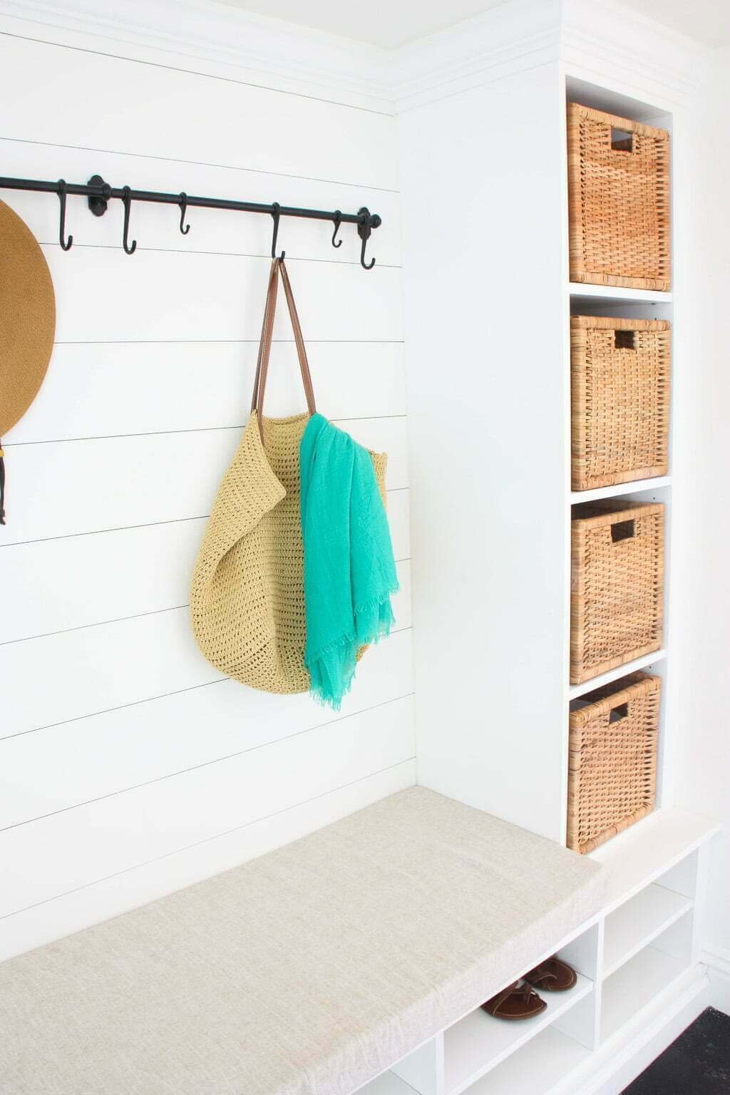 mudroom benches shoe storage on 12 Life Changing Entryway Solutions New Mudroom Reveal