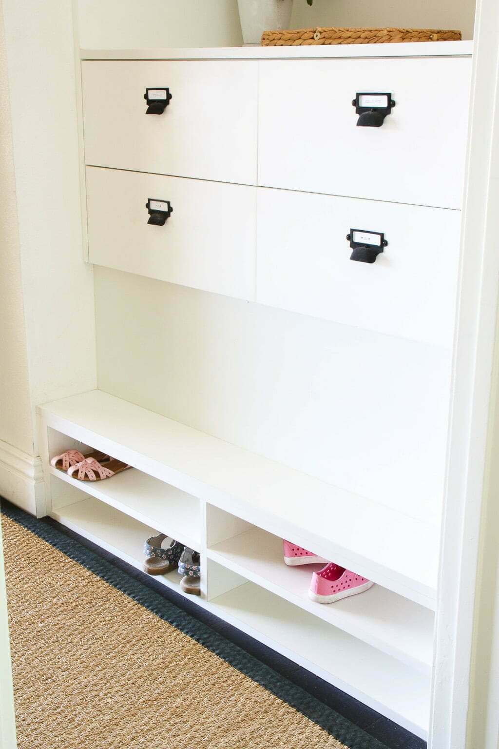 mud room shoe cabinet on 12 Life Changing Entryway Solutions New Mudroom Reveal